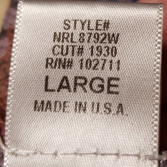 Gibson Orange Blue Sheer Boho Blouse Large - Picture 7 of 7